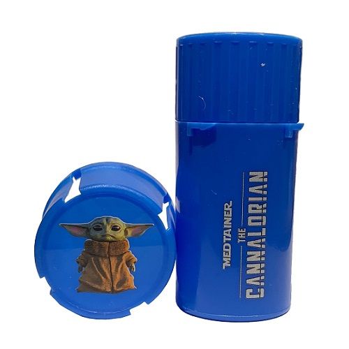 The Medtainer - Triturador/ Pote - Star Wars - Azul Yoda Cannalorian